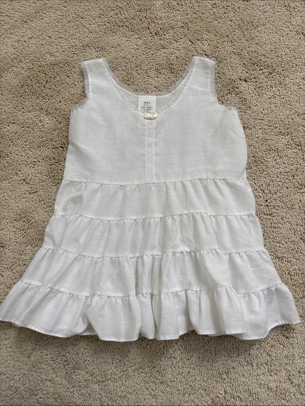 Vintage 80’s JCPenny White Tiered Ruffled Slip